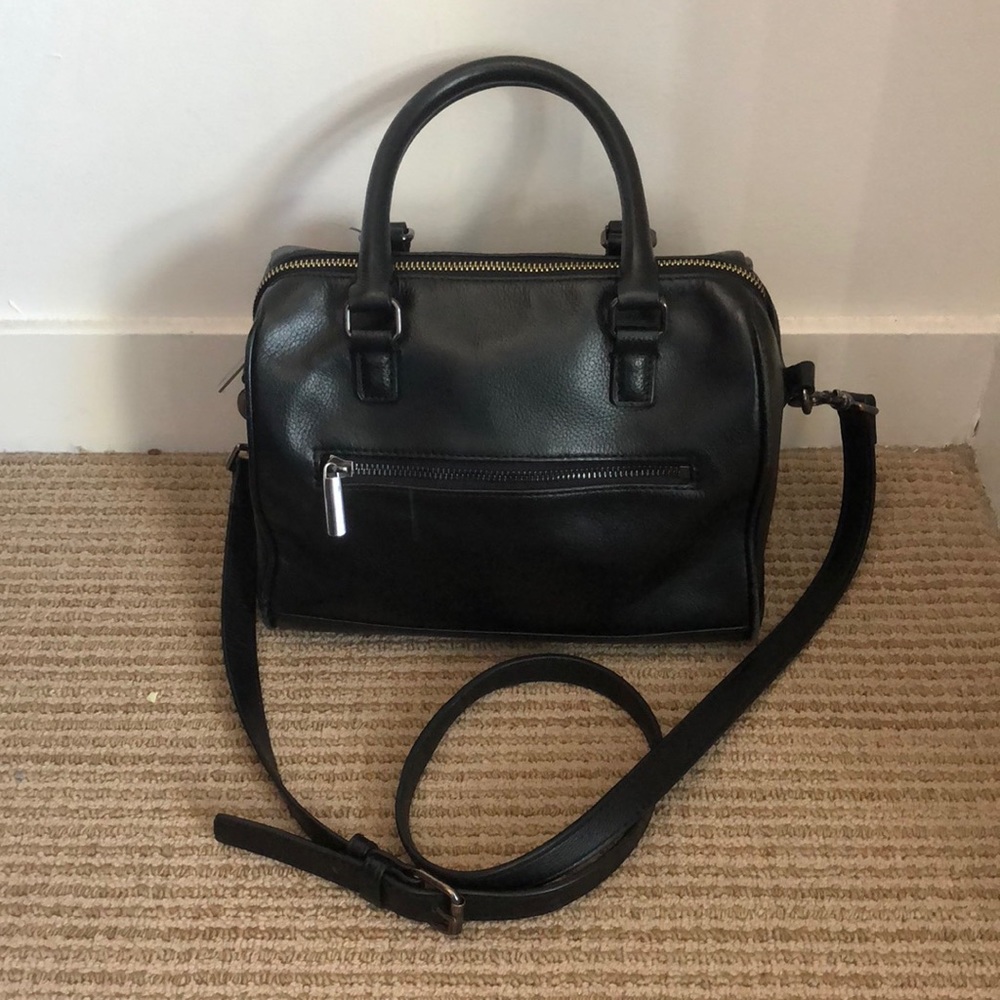 Barneys New York leather mini duffle bag